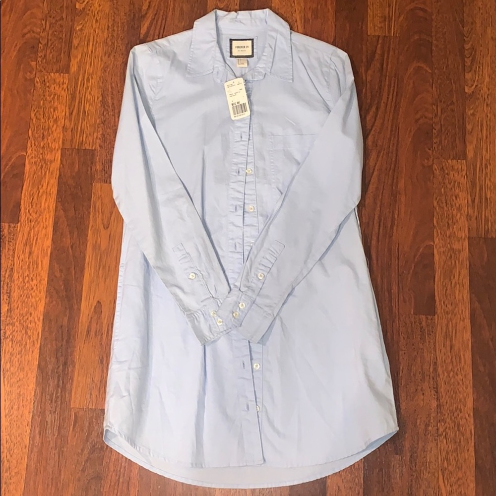 Forever 21 | Fitted long sleeve shirt dress